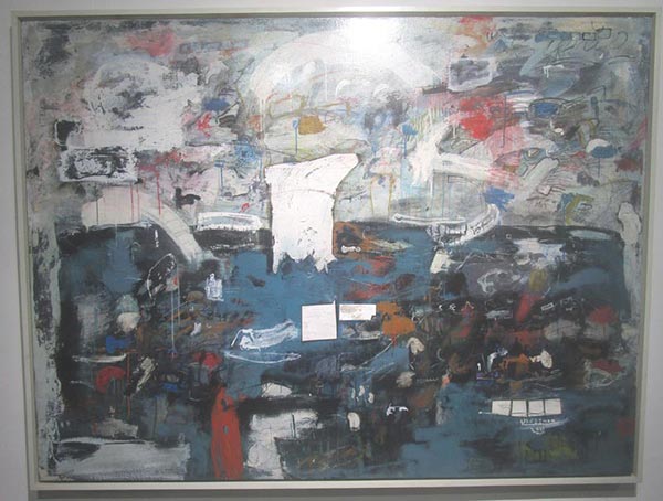 Menyatukan Dua Sisi, 150 x 200 cm, AOC, 2019, karya Uswarman-Foto-A.Sartono